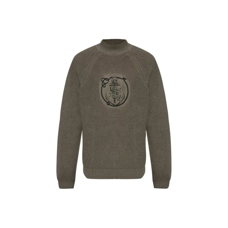 EMPORIO ARMANI Turtleneck With Embroidered Pattern-0