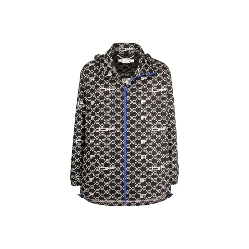 OFF-WHITE Monogram Allover Windbreaker Jacket -0