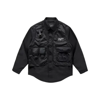 VIP Loose Fit Mock Two Piece Jacket Men's Black