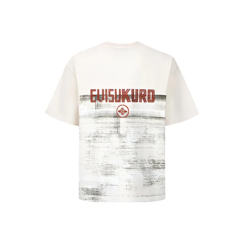 EVISU SS22 Drop Shoulder Sleeve T Shirt Men's White-0