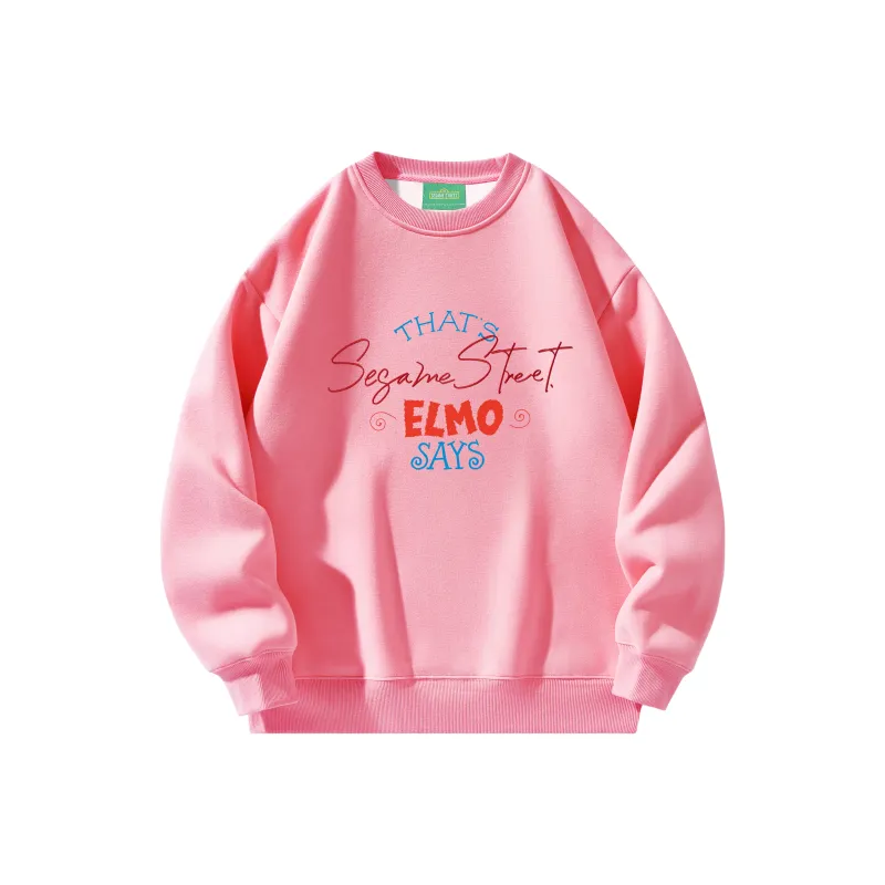 SESAME STREET Sweatshirt Thickened And Fleece Lined Optional Unisex-20