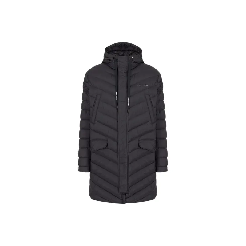 ARMANI EXCHANGE Logo print Padded Coat-0