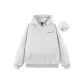 White Gray (Embroidered Red Text) Fleece-Lined