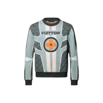 LOUIS VUITTON Quilted Cotton Blend Crewneck