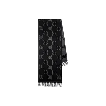 GUCCI X Balenciaga The Hacker Project Allover Logo Macro Scarf