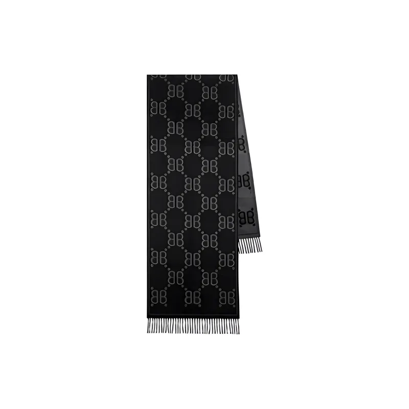 GUCCI X Balenciaga The Hacker Project Allover Logo Macro Scarf-0