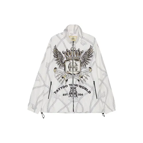Ed Hardy Jackets Men Ivory White E1OBM365