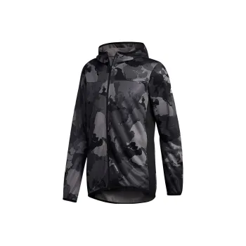 Adidas Con Camo Hoodie Jacket Men's Gray