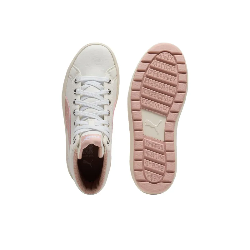 PUMA Kaia 2.0 Anti Slip Wear Resistant High Top Skateboard Shoes Women's Beige Pink-3