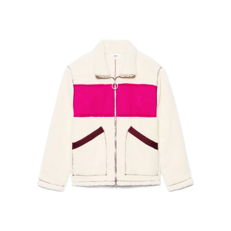 Ami Paris Ami De Coeur Faux Shearling Jacket-0
