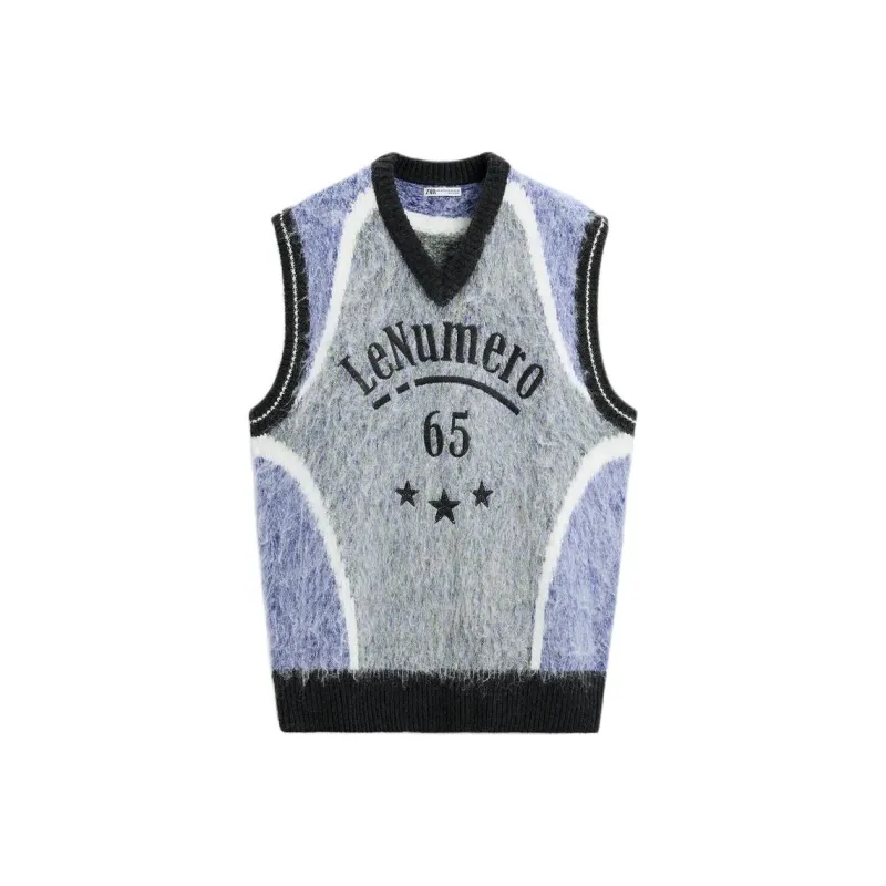 ZARA Tank Tops Men Blue-0