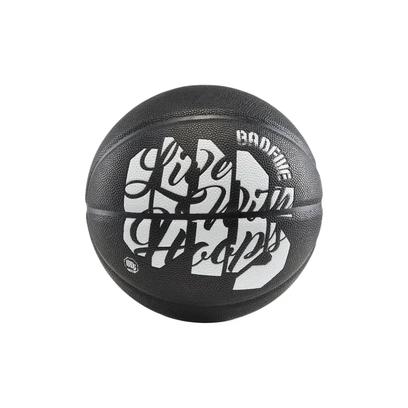 LiNing Moisture Absorbing Leather Basketball Black White Size 7 Ball Competition Unisex-2