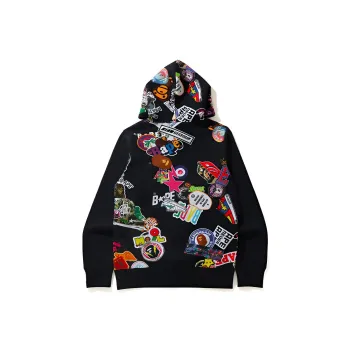 A BATHING APE Multi Motif Print Full Zip Hoodie