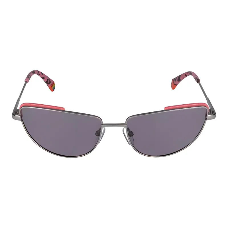 Polaroid Stainless Steel Cat Eye Sunglasses Women's Rutenium Gray-1