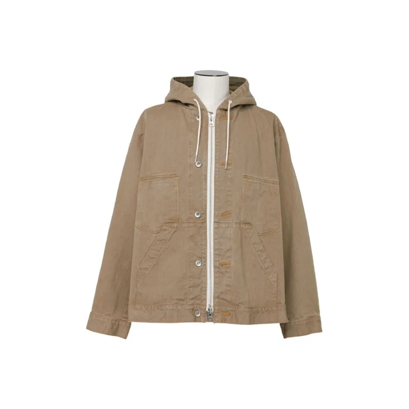 Sacai Zipped Denim Hoodie-0