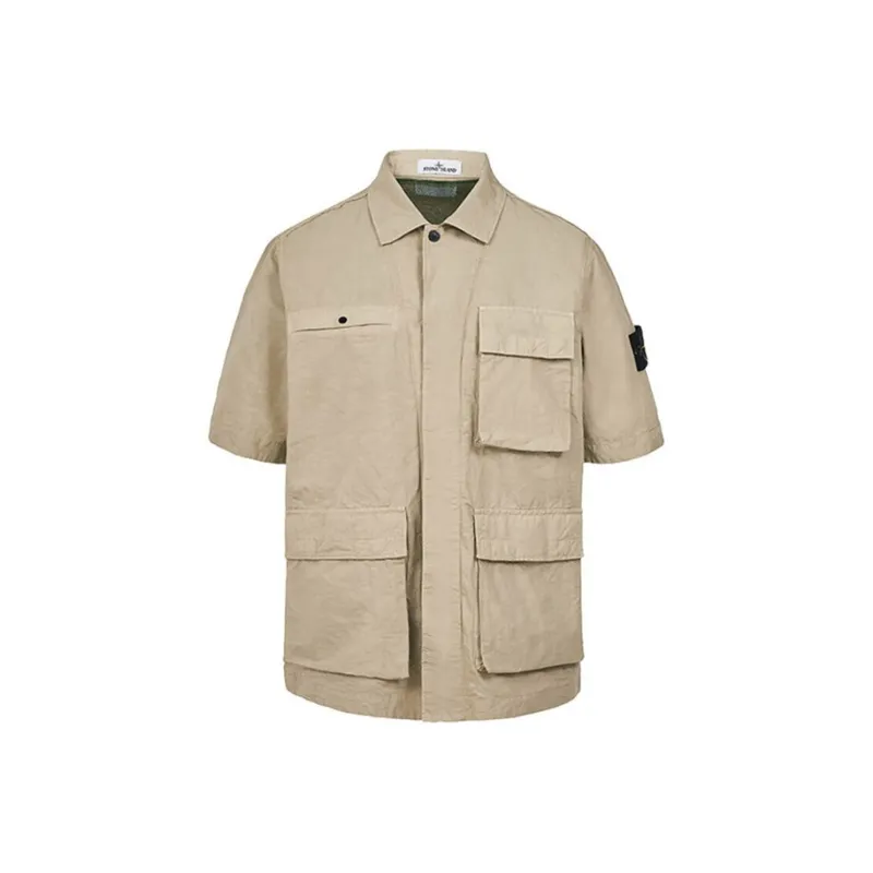 STONE ISLAND Jackets Men Camel-0
