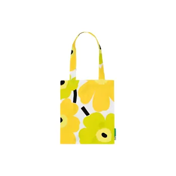 Marimekko Unikko 60th Cotton Tote Bag Shopping Bag Shoulder Bags Women's Yellow