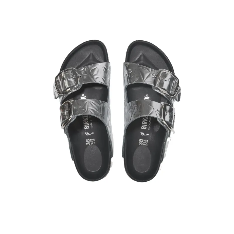 Birkenstock Arizona Big Buckle Slip Resistant Slide Slippers Unisex Silver-3