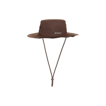 Jacquemus Logo Lettering Frayed Edge Bucket Hat