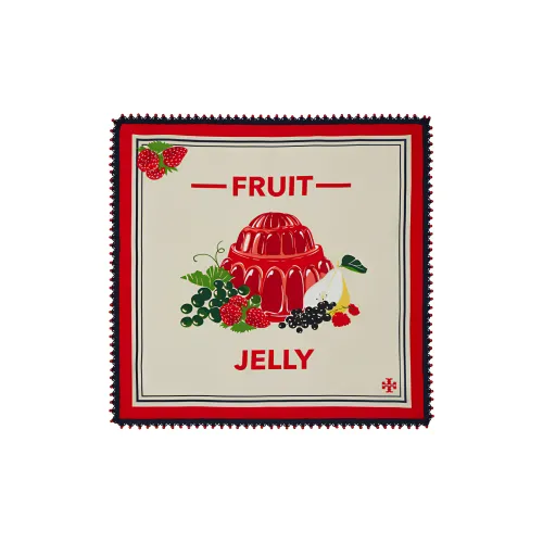 TORY BURCH Silk Scarves Unisex Red