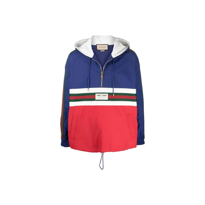 GUCCI Web stripe Hooded Windbreaker-0
