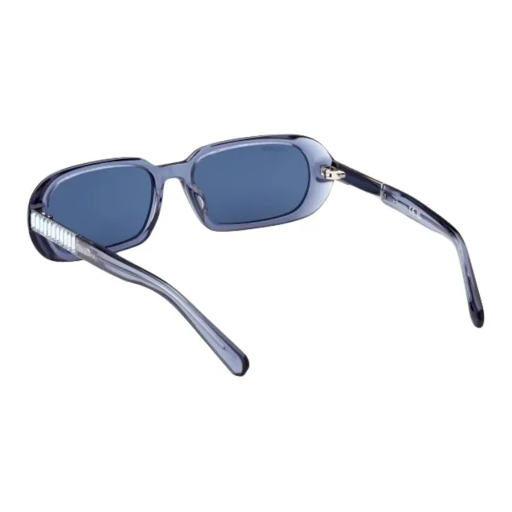 Swarovski Subject To Official Website Irregular Shape Sunglasses Women's Blue-3