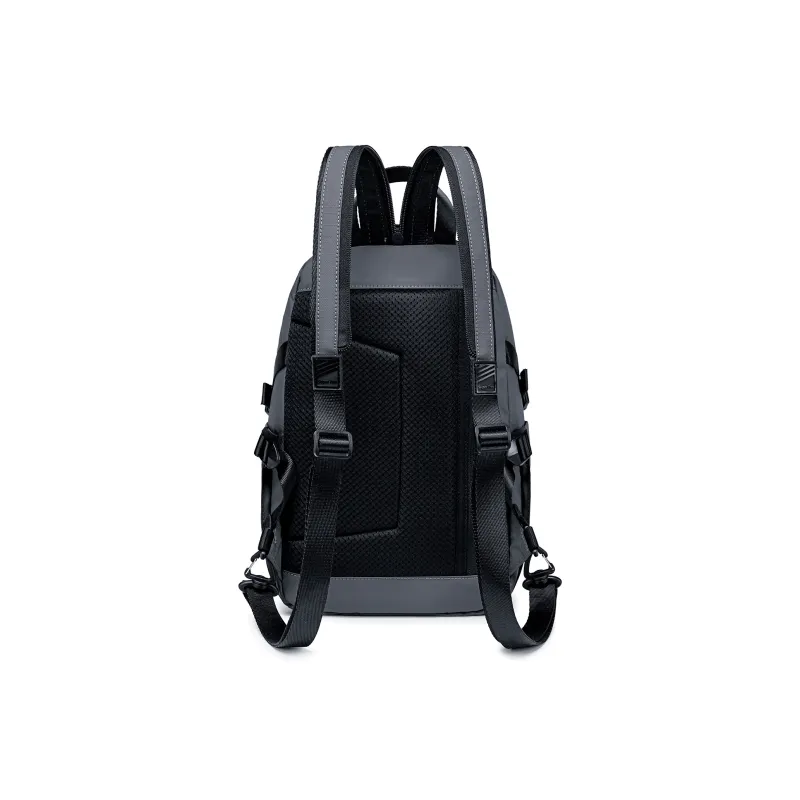 Super Five Polyester Backpack Regular Unisex Black/Orange/Gray/Ecru-7