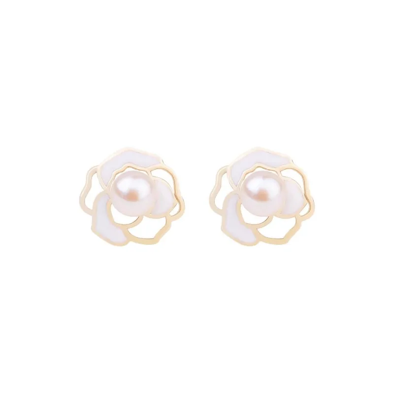 Taste The Color Pearl Stud Earrings Women's-0