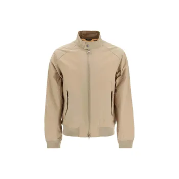 BARBOUR Logo Embroidered Zipped Bomber Jacket