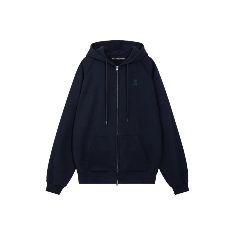 Rest&Recreation SS25 RS ZIP-UP HOODIE Sweatshirt Unisex NAVY/Marine Blue-0