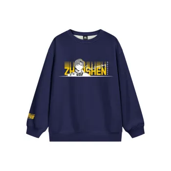 TENGXUNSHIPINCAOCHANGDI Crewneck Sweatshirt Unisex Navy Blue