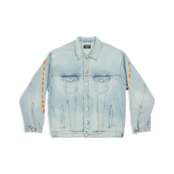 Balenciaga Denim Jackets Unisex Blue