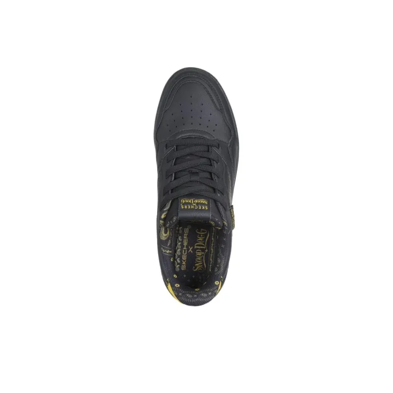 SNOOP DOGG x Skechers Koopa Tennis Paisley Low Top Skateboard Shoes Men's Black-3