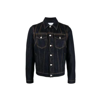 Alexander McQueen Denim Jackets Men Blue