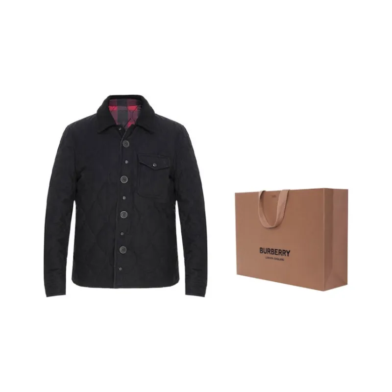 Burberry Puffer Jacket Winter Men's Black-3