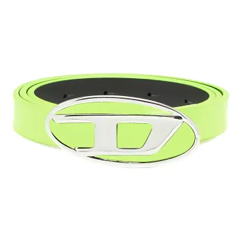 DIESEL Double Sided Decoration Logo Leather Belts Women's Green