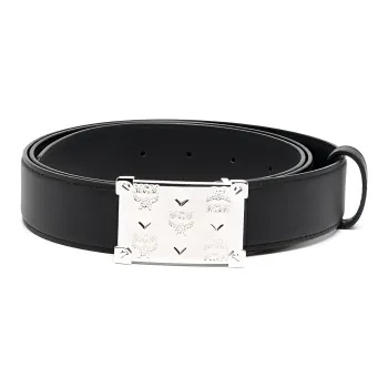 MCM Aren Logo-plaque Leather Belt