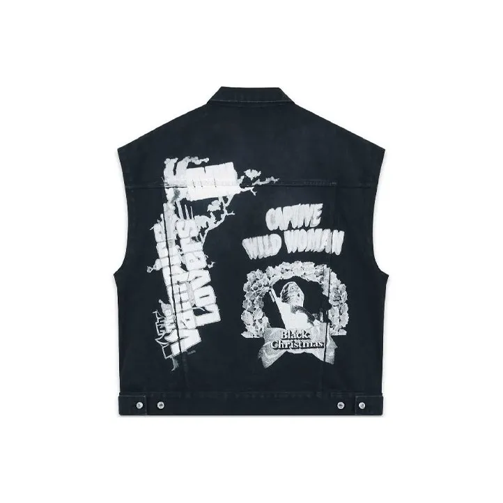 WE11DONE FW22 Vest Unisex Black-0