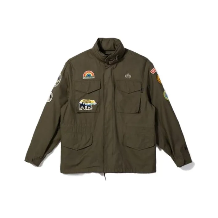 New Era Windbreaker Jackets Unisex Army Green-0