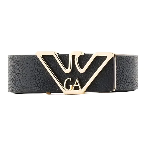 EMPORIO ARMANI Belt With Deer print Eagle Plate