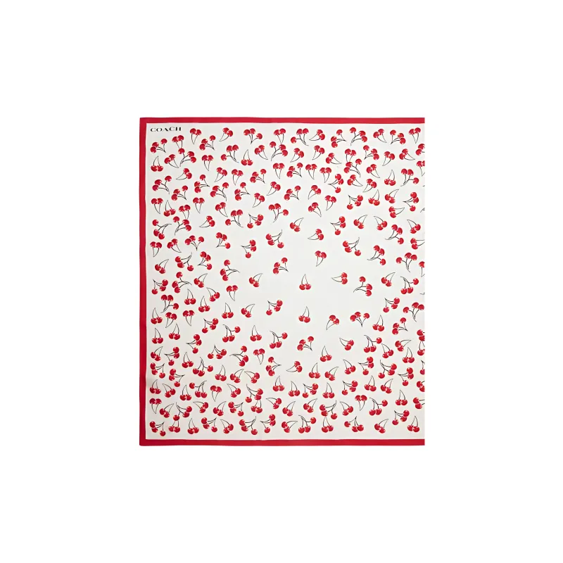 COACH Mulberry Silk Scarves Unisex Multicolor-2