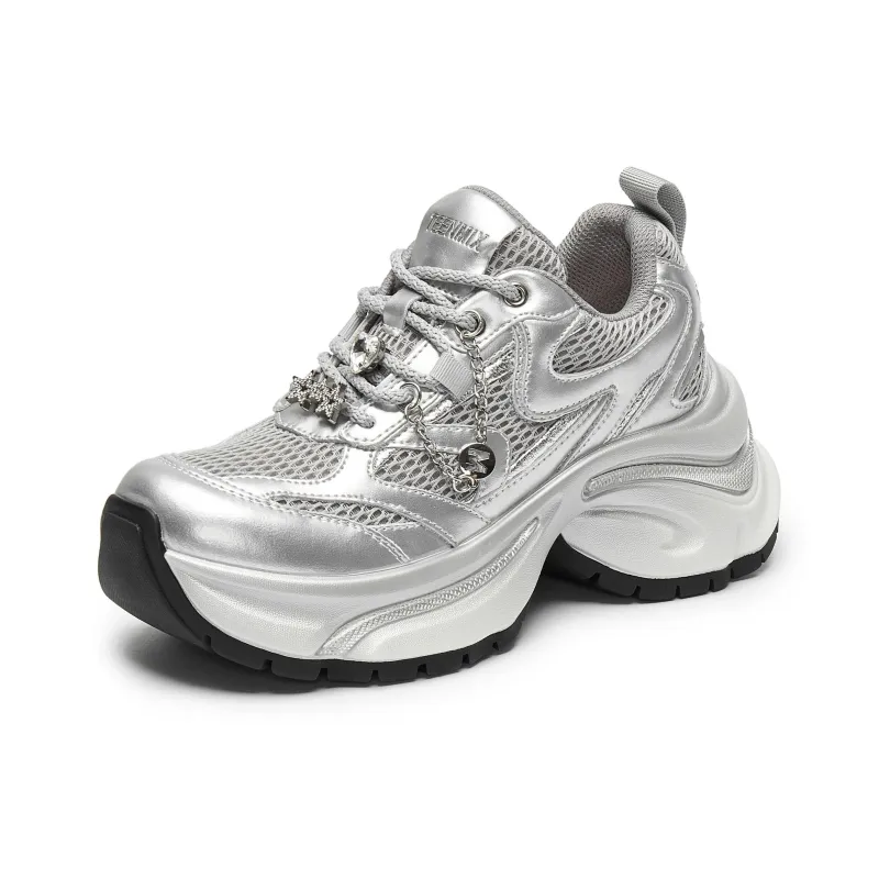 Teenmix Lucky Star Collection Cushioning Coverage Abrasion Resistant Slip Resistant Low Top Chunky Sneakers Women's-14