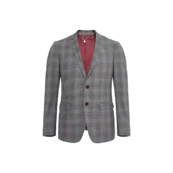 DAVID NAMAN Business Suits Coats Men's Gray