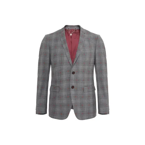 DAVID NAMAN Business Suits Coats Men's Gray