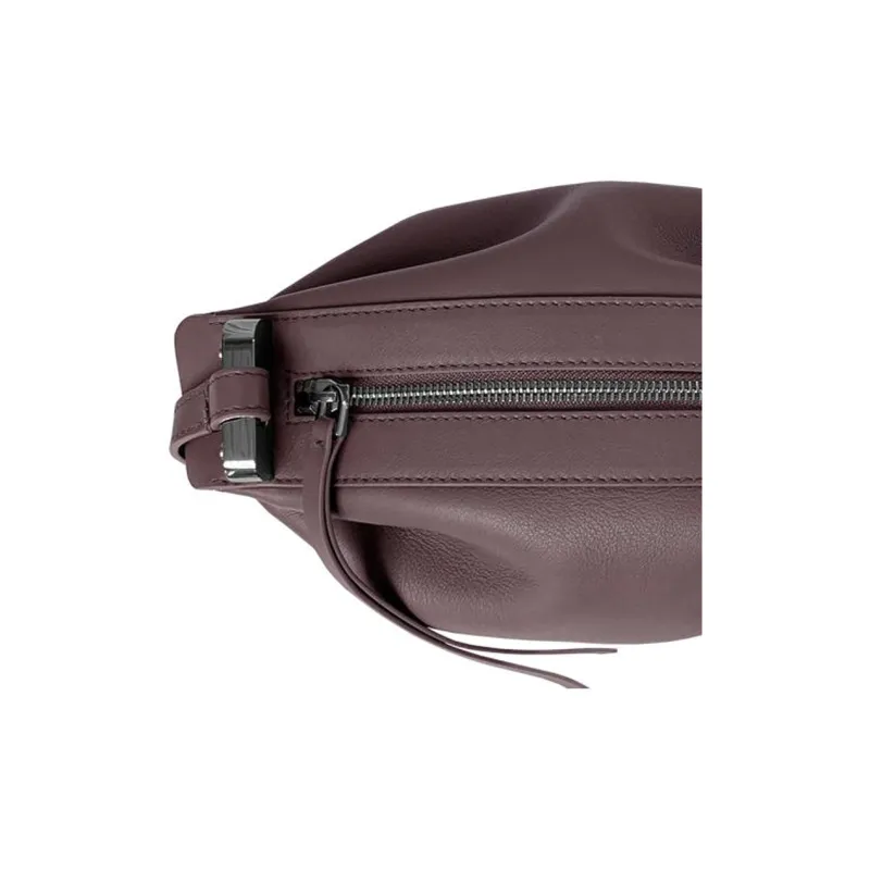 BONASTRE Soft Leather Crossbody Bag, Shoulder Bag Women's Burgundy Color-4