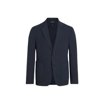 Zegna Business Suit Coat Men's Marine Blue