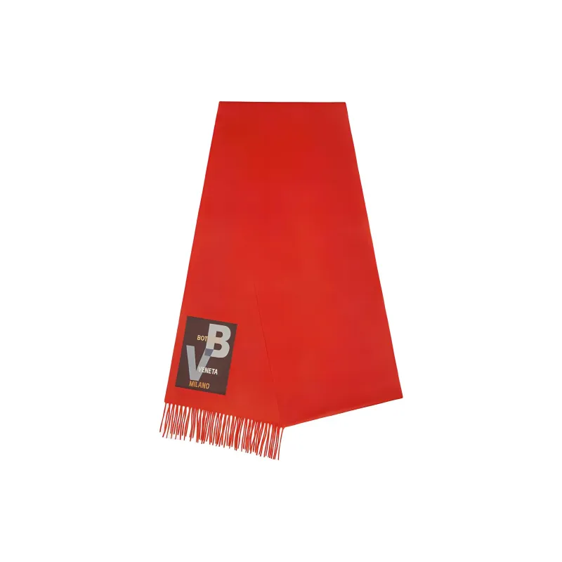 Bottega Veneta Cashmere Wool Knit Scarves Men's Red-0