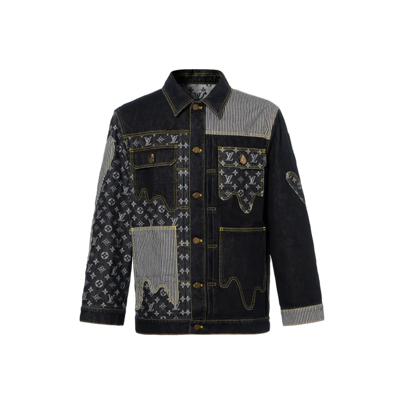 LOUIS VUITTON X Nigo Monogram Crazy Denim Workwear Jacket-0