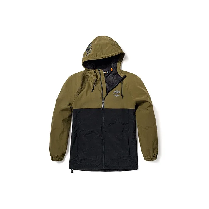 Timberland Jackets Men Dark Olive Green With Floral Accent-0