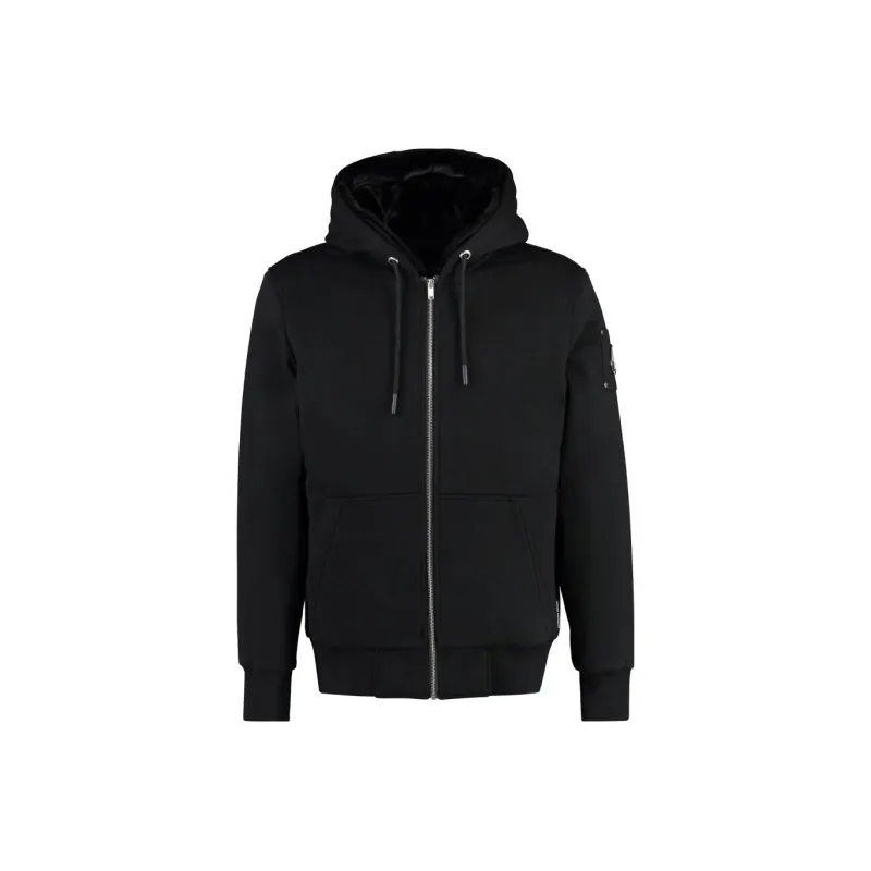 Moose Knuckles Logo Plaque Drawstring Zipped Hoodie-0